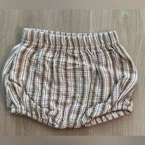Quincy Mae Taupe, Mauve and Cream Striped Shorts